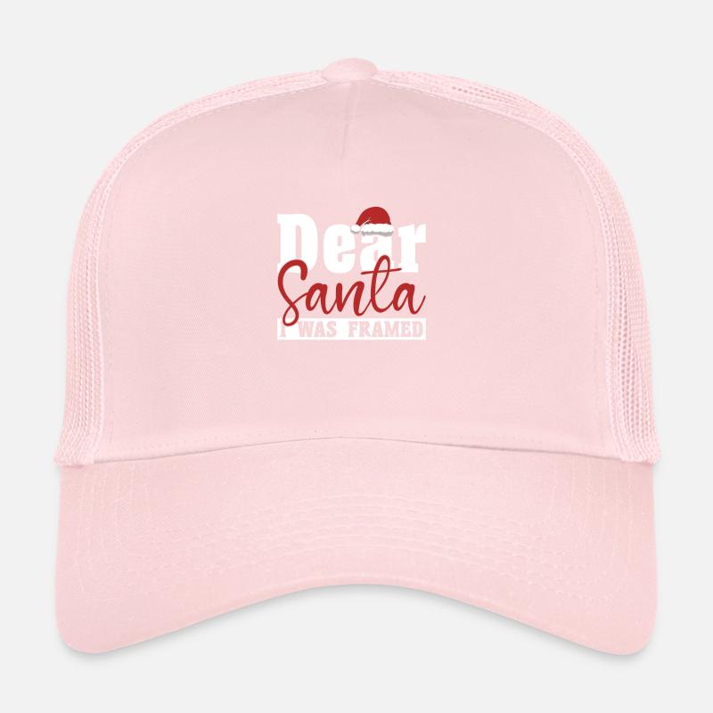 Dear Santa, I was framed, funny things Trucker Cap