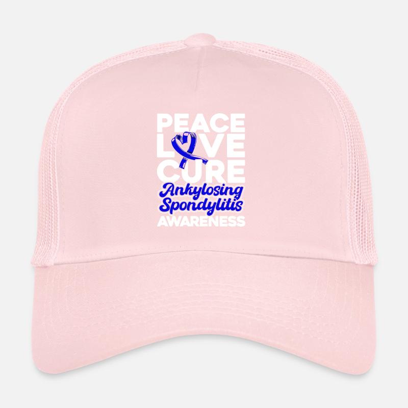 Ruban bleu de conscience de la spondylarthrite ankylosante Casquette trucker 