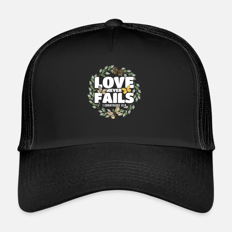 Christlich Bibelvers Religiös Geschenk - Trucker Cap - Schwarz/Schwarz