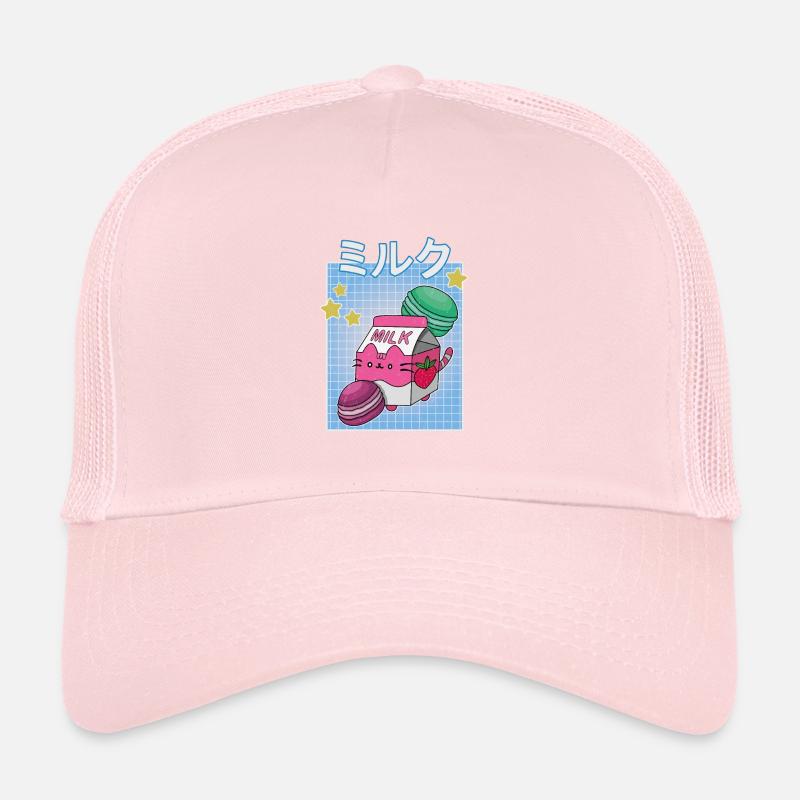Kawaii Makronen Milkshake Japana Erdbeere Trucker Cap