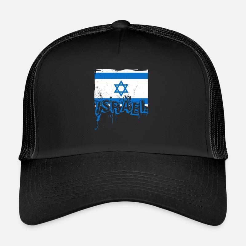 Israël Jérusalem couleurs nationales Judaïsme Casquette trucker 