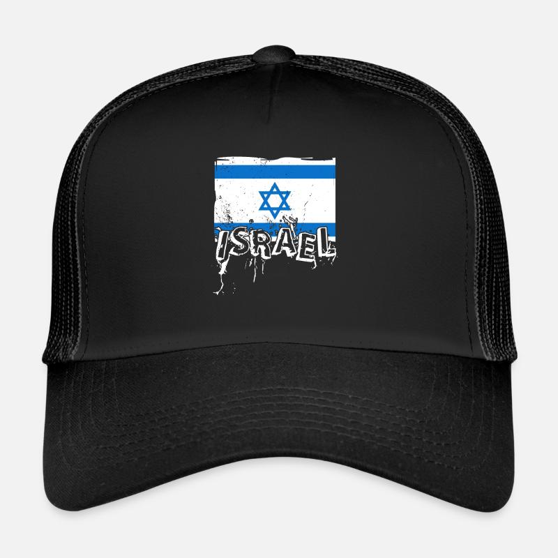 Israël Jérusalem Couleurs nationales Judaïsme Casquette trucker 