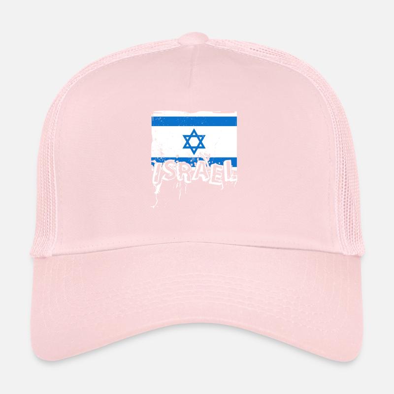 Israël Jérusalem Couleurs nationales Judaïsme Casquette trucker 
