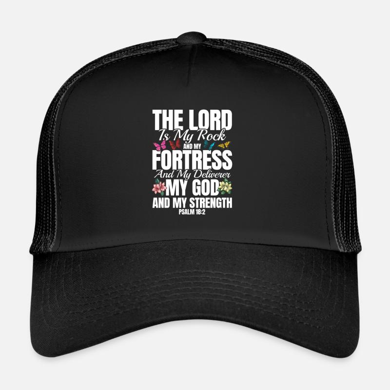 Religiös Inspirierend Bibelvers Geschenk - Trucker Cap - Schwarz/Schwarz