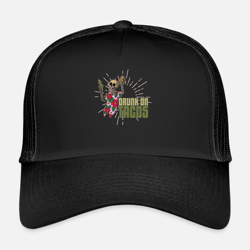 Mexique Taco Summer Skeleton Holiday Tequila Casquette trucker 