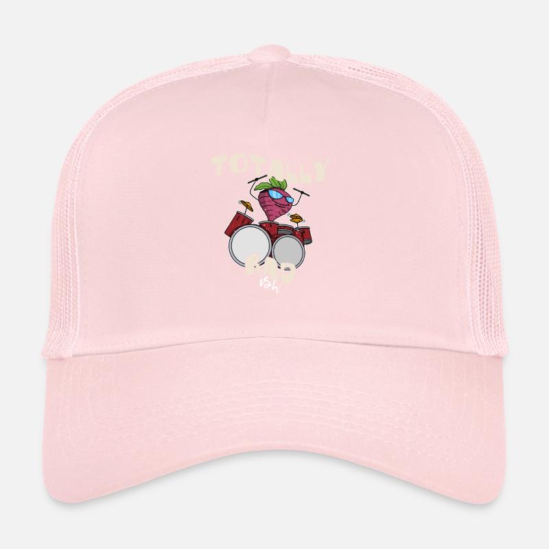 Végétalien jardinier de radis mangeant de la salade de légumes Casquette trucker 