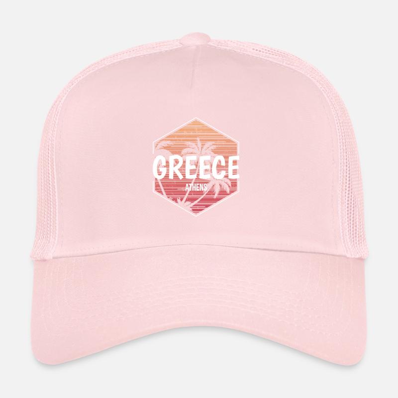 Souvenir de vacances à la plage d’Athènes Casquette trucker 