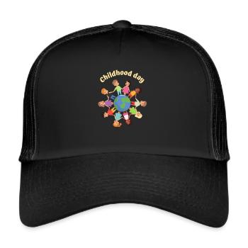 Childhood Day - Trucker Cap - black/black - Front