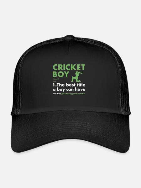 Sport Boy Définition Cricket - Casquette trucker  - noir/noir - Devant