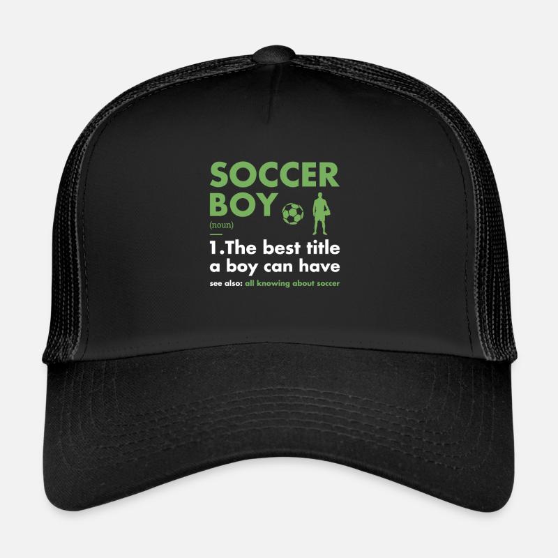Sport Boy Definition Soccer Trucker Cap