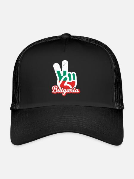 Bulgaria Balkans Holiday Flag Sofia Bulgaria - Trucker Cap - black/black - Front