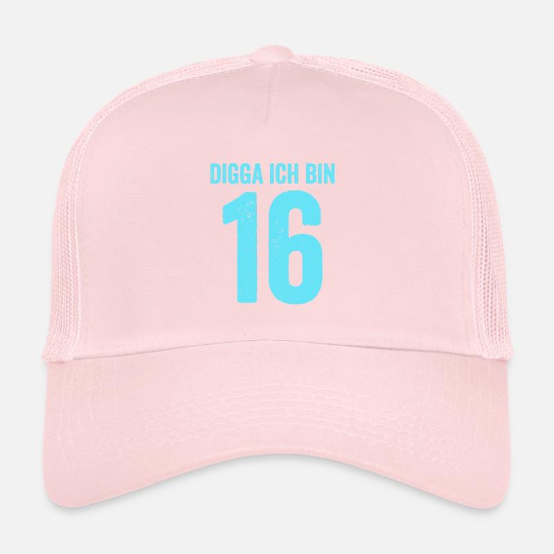 Blau Digga Ich Bin 16 Jahre Junge 16. Geburtstag Trucker Cap
