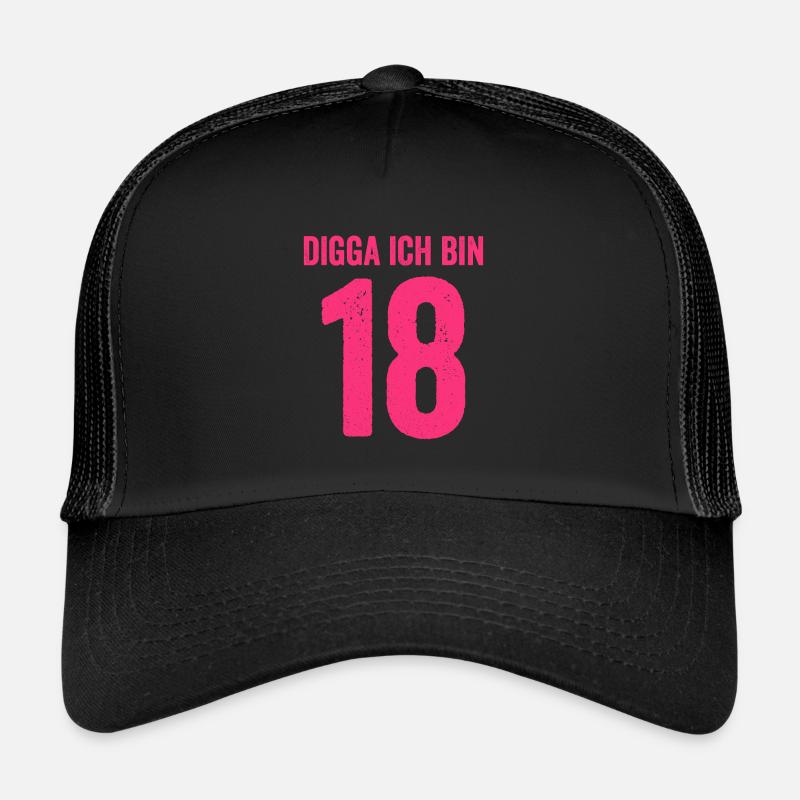 Digga Ich Bin 18 Jahre Mädchen 18. Geburtstag Lady Trucker Cap