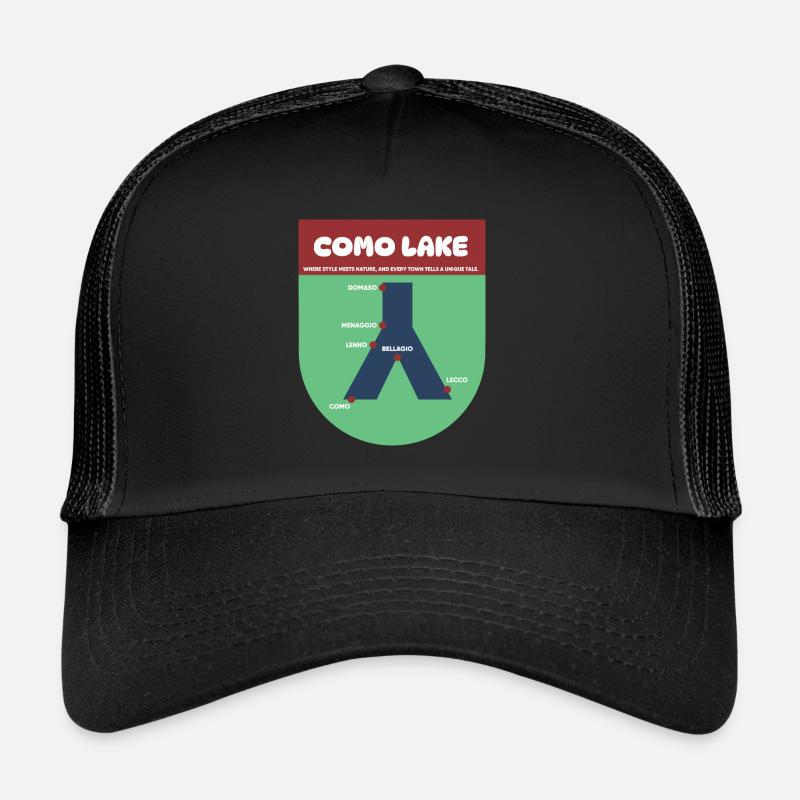 COMO LAKE - Trucker Cap - black/black