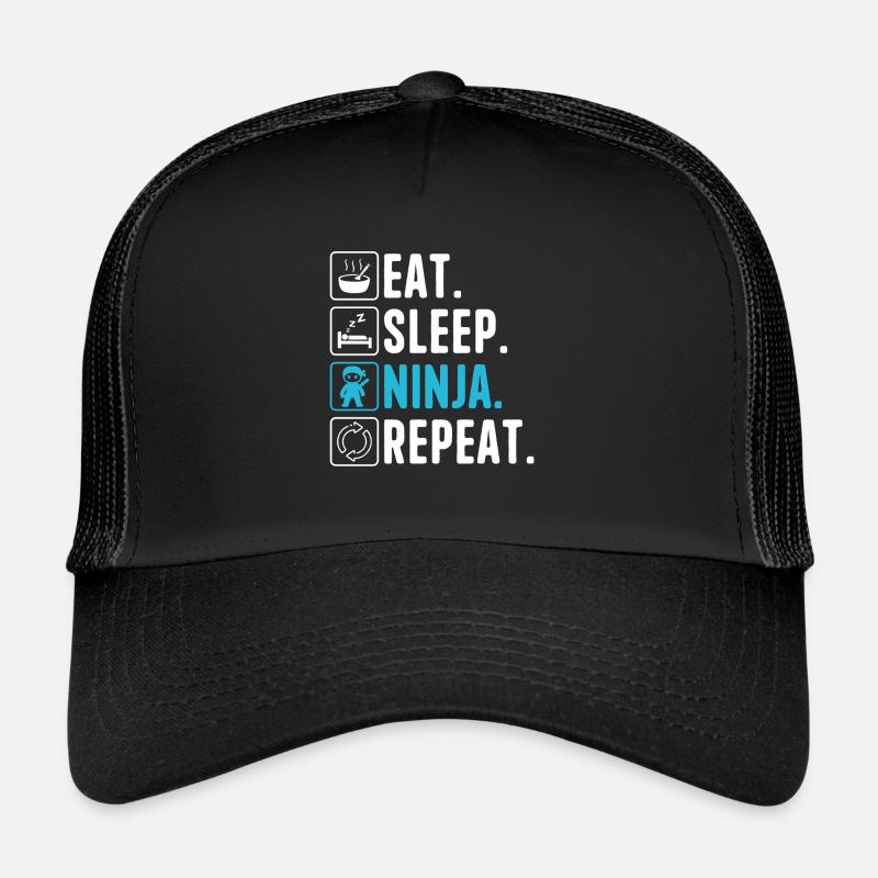 Eat Sleep Ninja Repeat Ninja Karate Boy Ninja Trucker Cap