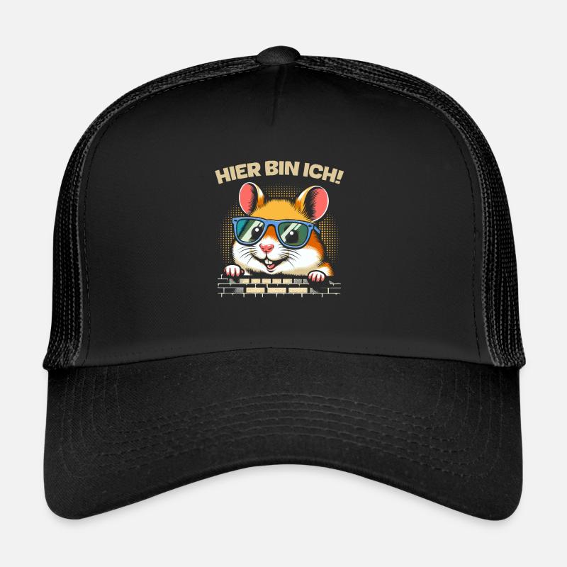 Here I am! Hamster - Trucker Cap - black/black