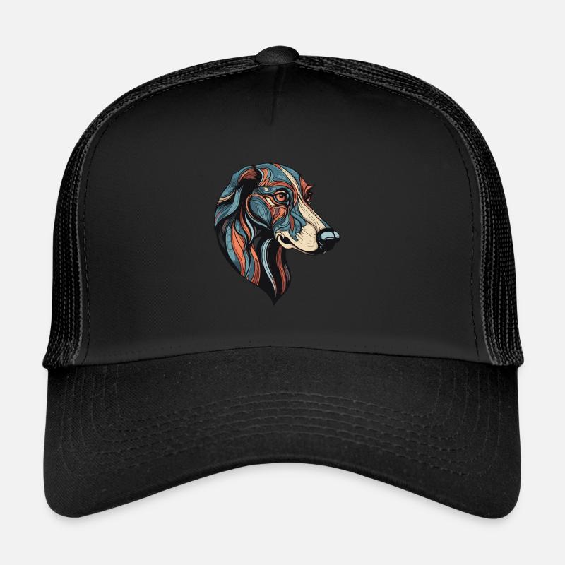 Portrait de chien lévrier Casquette trucker 