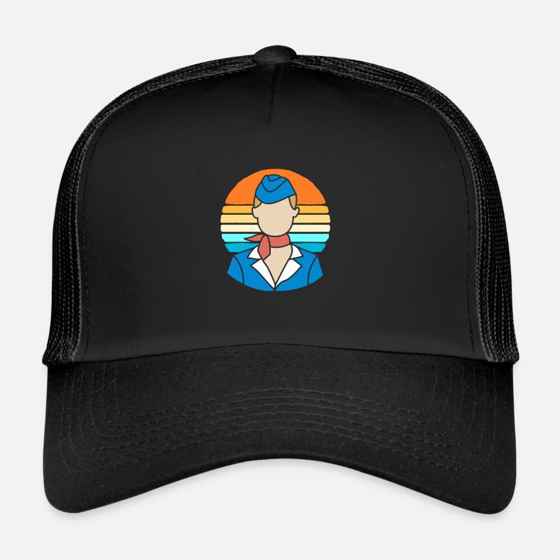 Stewardess Flugbegleiter Trucker Cap