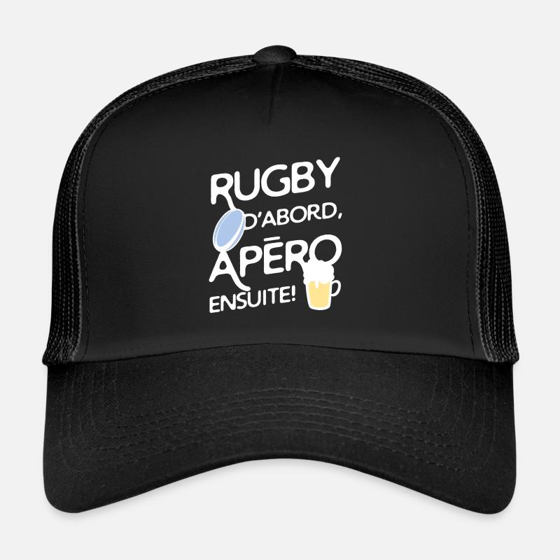 Rugby et apéro Casquette trucker 