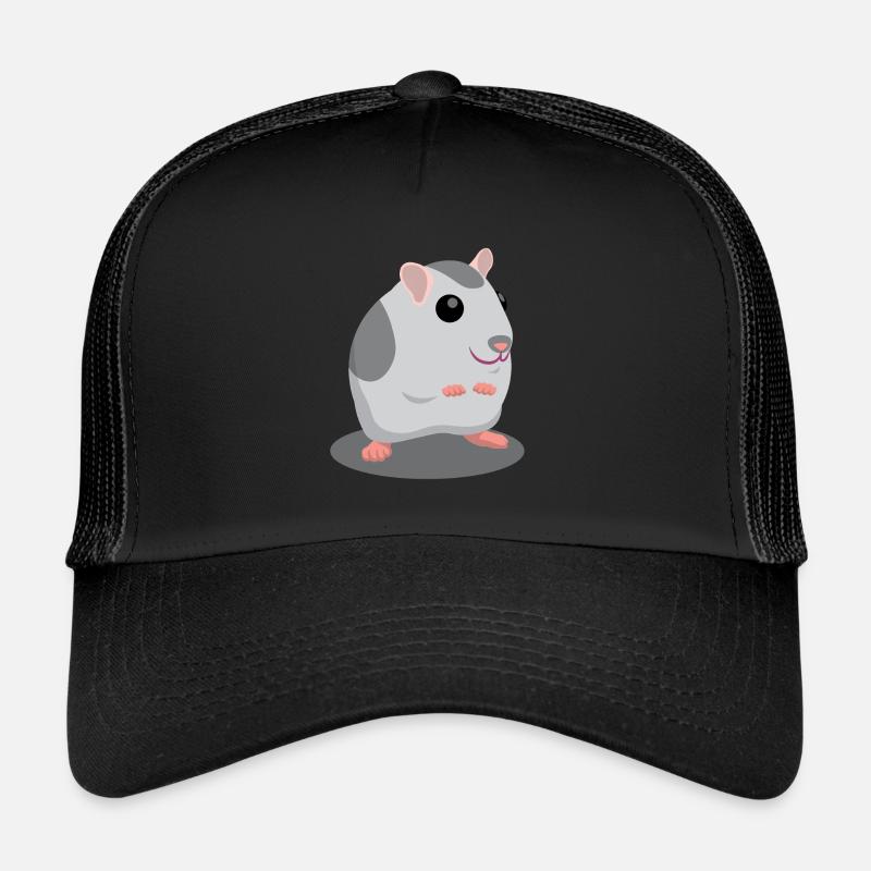 Dessin animé mignon hamster gris Casquette trucker 