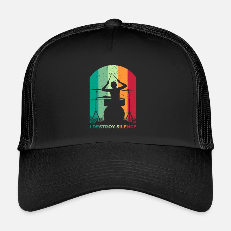Drums Gift Drummer Percussion Trucker Cap