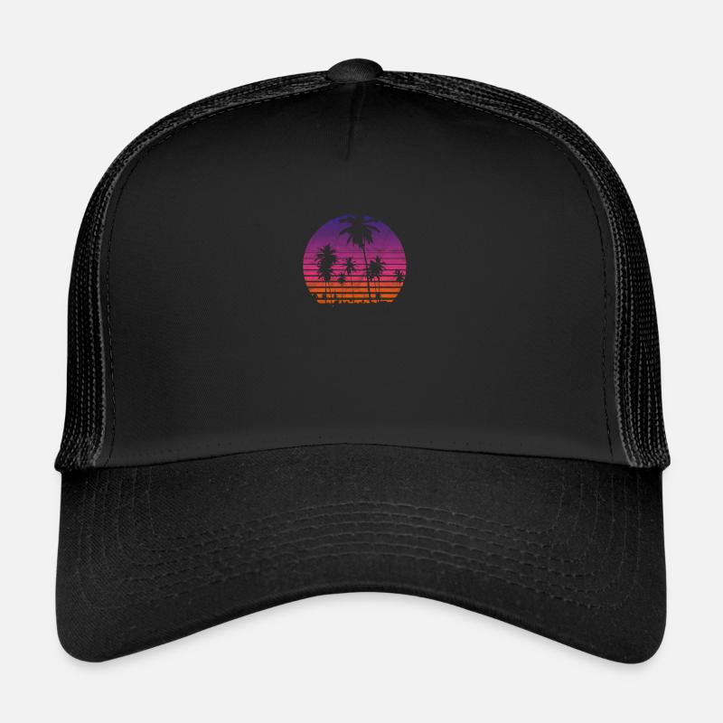 Synthwave Retrowave Esthétique Vintage Drive Laser Casquette trucker 