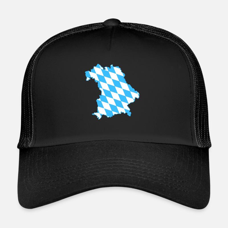 Bavaria diamond white blue Trucker Cap