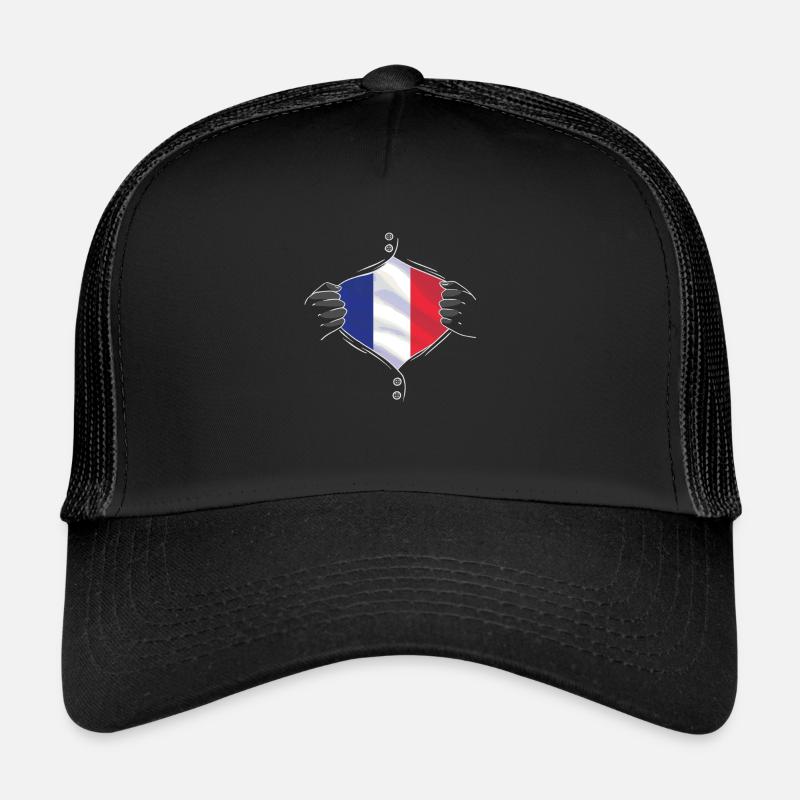 france flag proud Trucker Cap