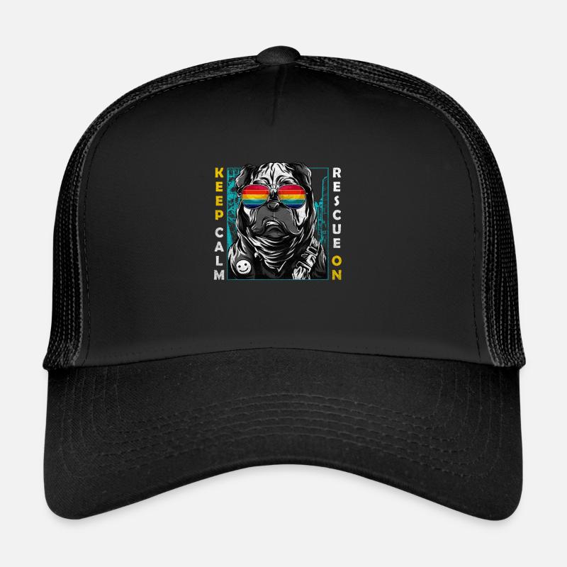 Loved by a rescue dog design for Trucker Cap