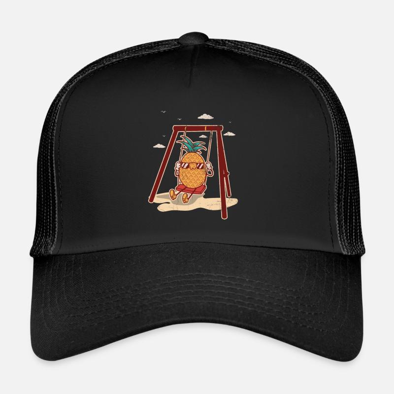 Pineapple Swing Design For Beach Lovers Pineapple Trucker Cap
