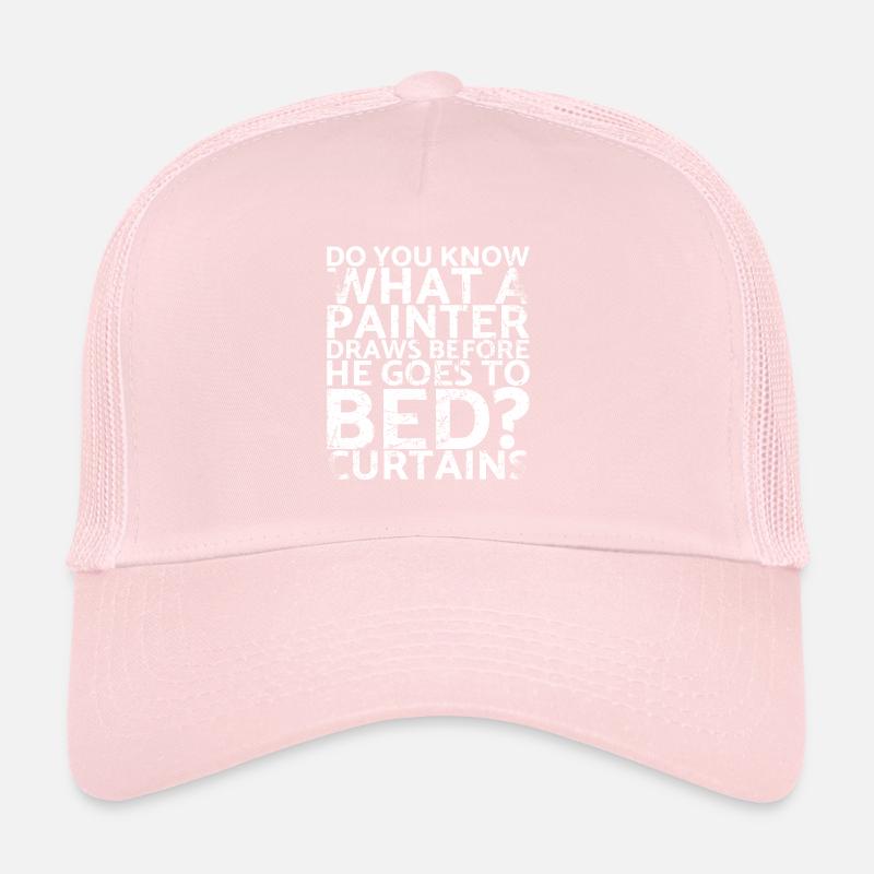 Do you know what a painter draws before he leaves? Trucker Cap