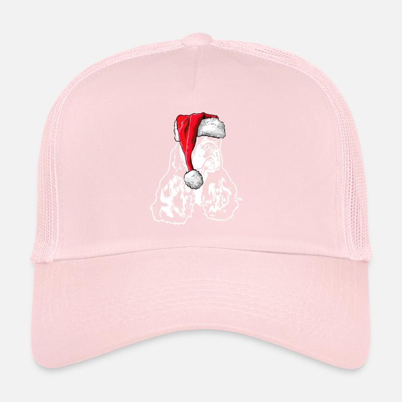 Père Noël American Cocker Spaniel Chiens de Noël Casquette trucker 