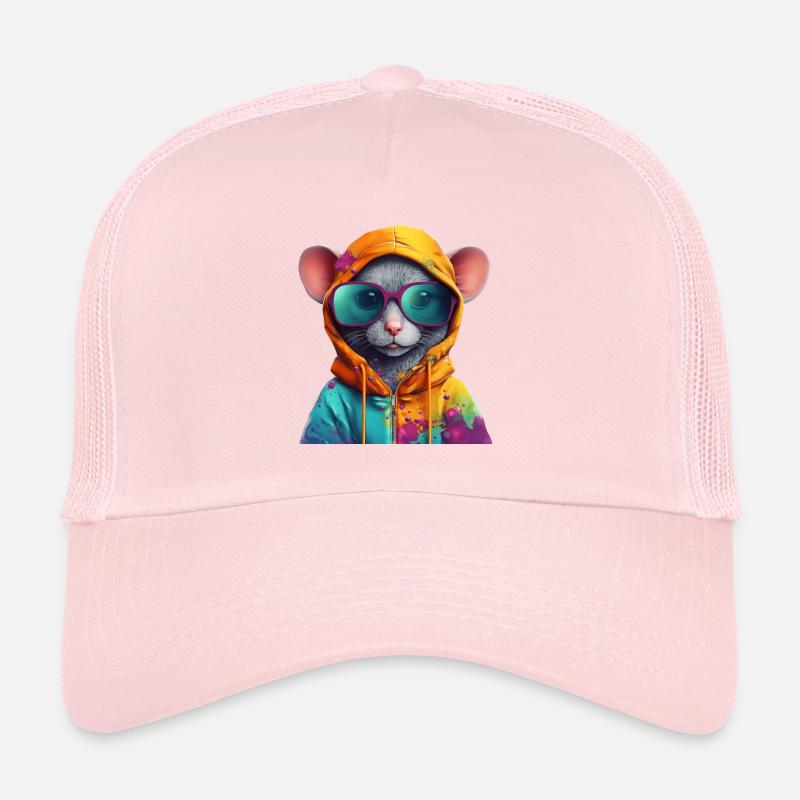 Maus mit Sonnenbrille Bunt Coole Mäuse Trucker Cap