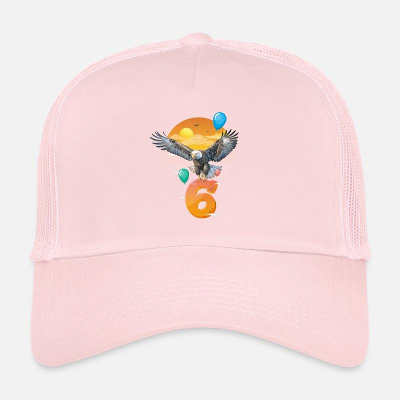 Bald eagle design for sixth birthday Trucker Cap