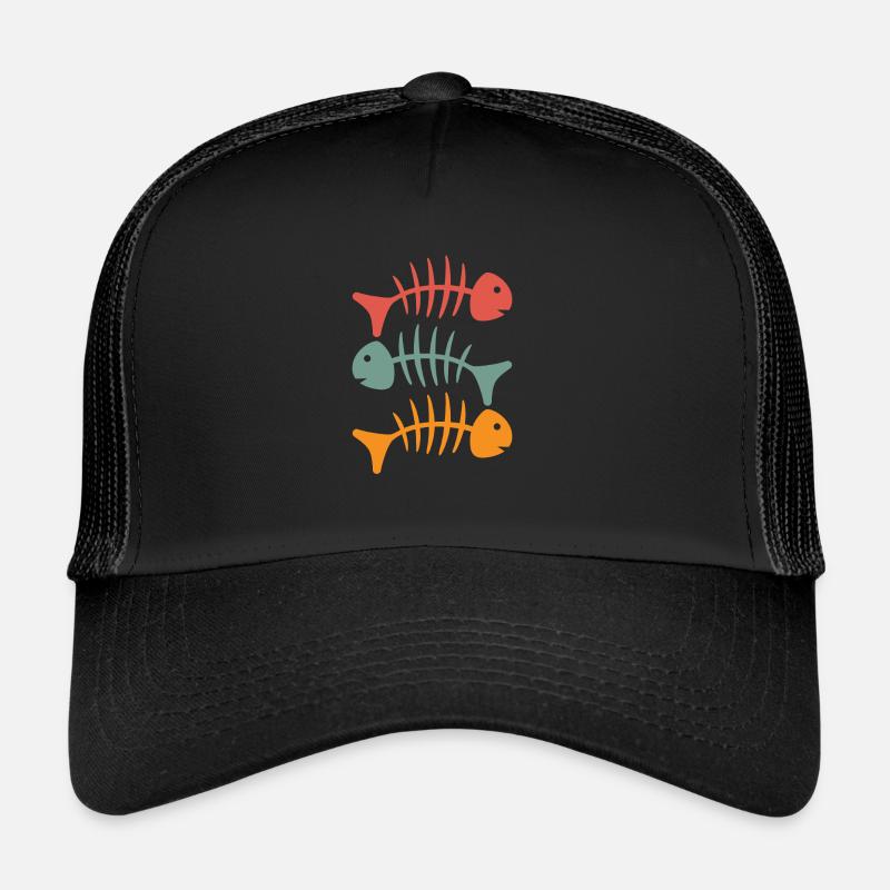Chevrons, superbe conception de canne à pêche Casquette trucker 