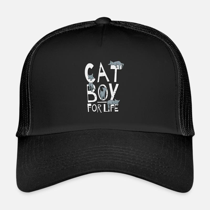 Cat Boy For Life! Chill Out Cattitude! Cat Fun Trucker Cap