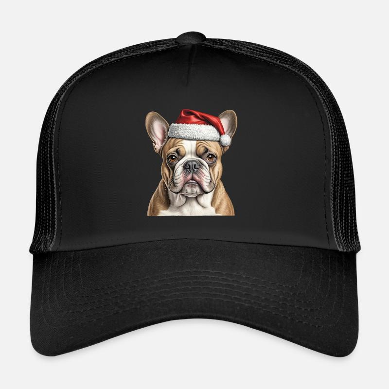 Christmas bulldog - Trucker Cap - black/black