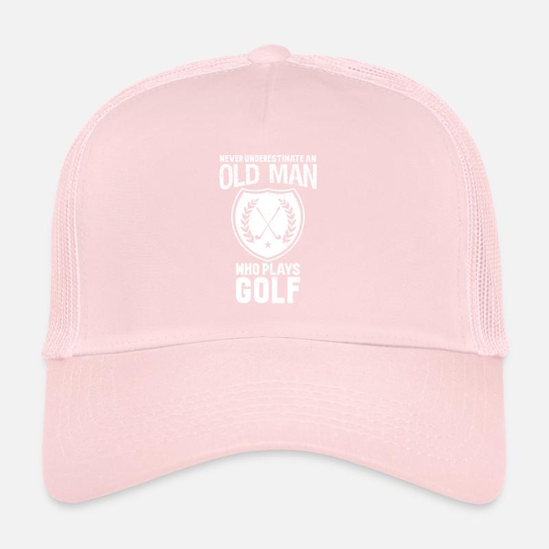 Never Underestimate An Old Man Who Plays Golf Trucker Cap