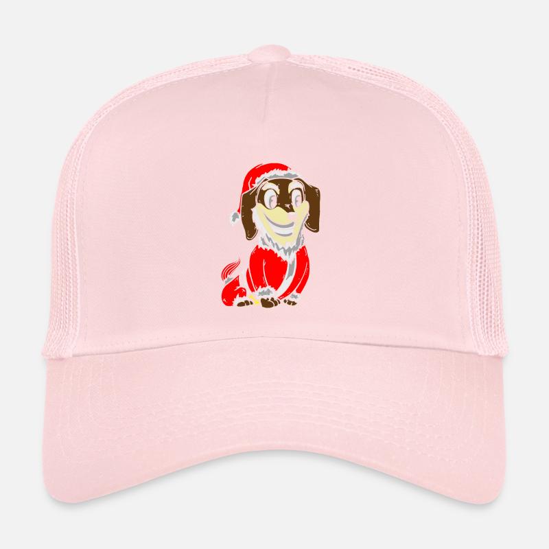 Cadeau de chiot costume de Noël teckel Casquette trucker 
