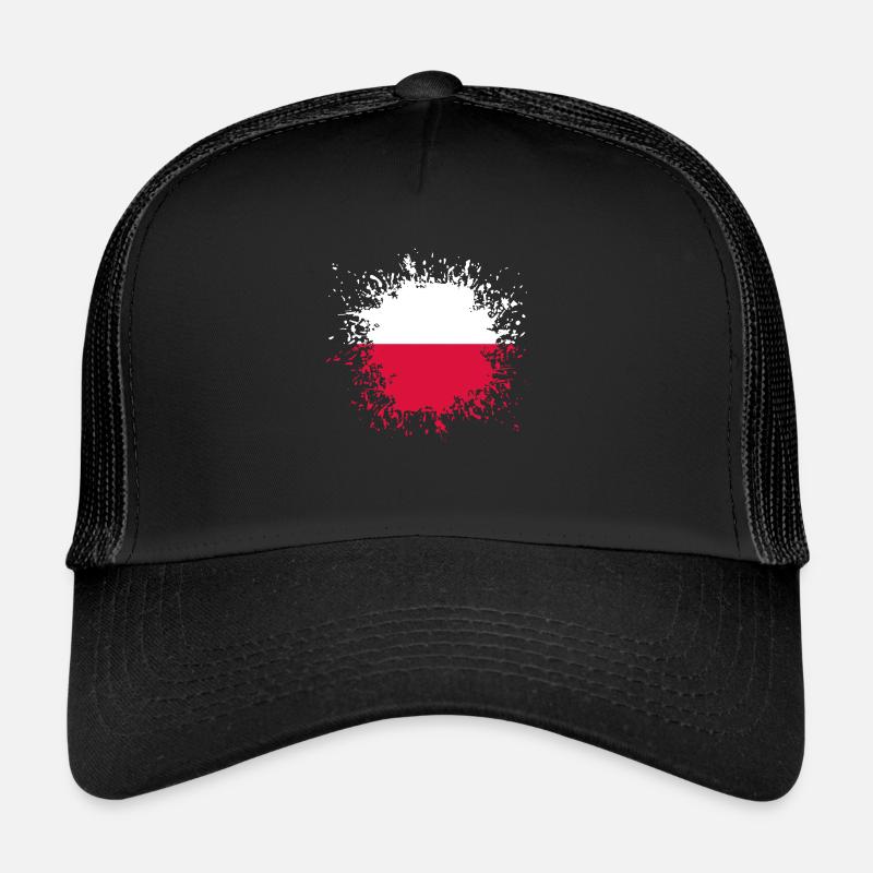 Pologne drapeau tache tache éclaboussures peinture tache Casquette trucker 