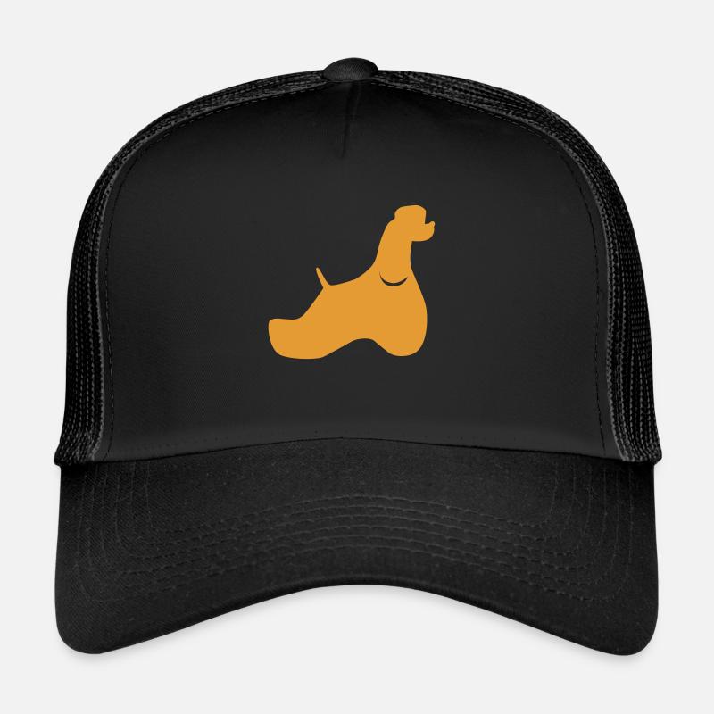 American Cocker Silhouette - Trucker Cap - black/black