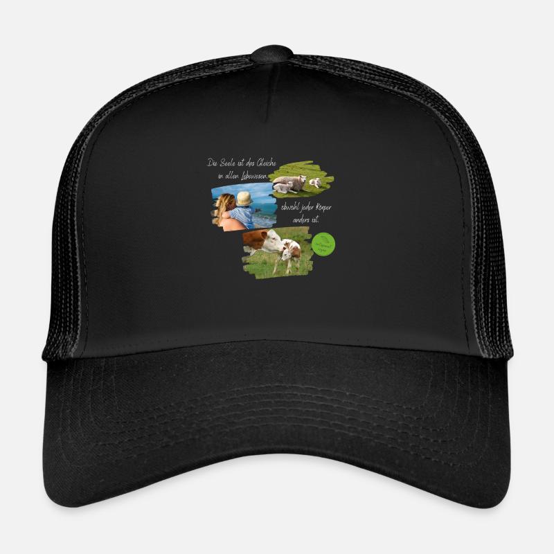 Die Seele ist das gleiche in allen Lebewesen 2 - Trucker Cap - Schwarz/Schwarz
