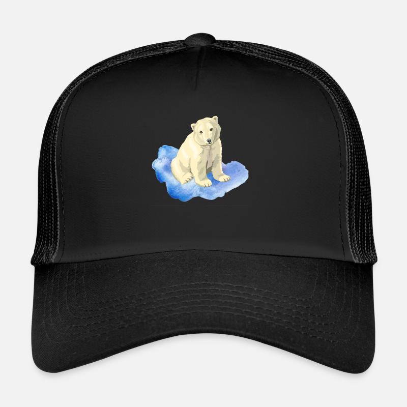 polar bear - Trucker Cap - black/black