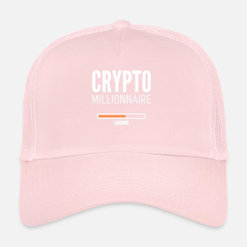 Crypto Millionaire Loading Argent Bitcoin Humour Casquette trucker 