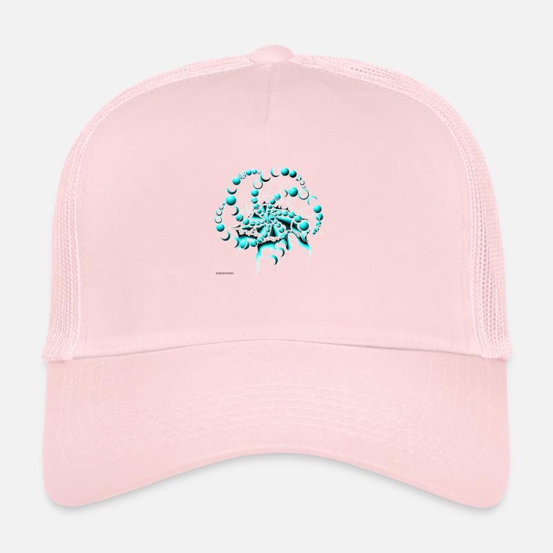 Psychédélique, Œil, turquoise Casquette trucker 