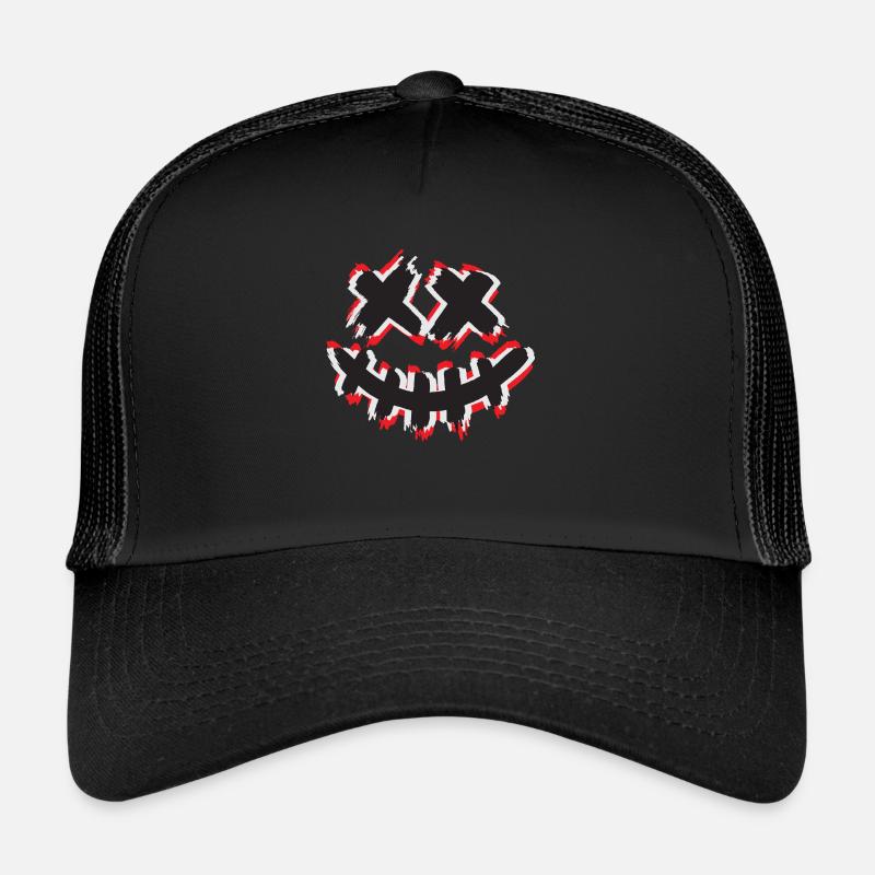 Smile X - Trucker Cap - Schwarz/Schwarz