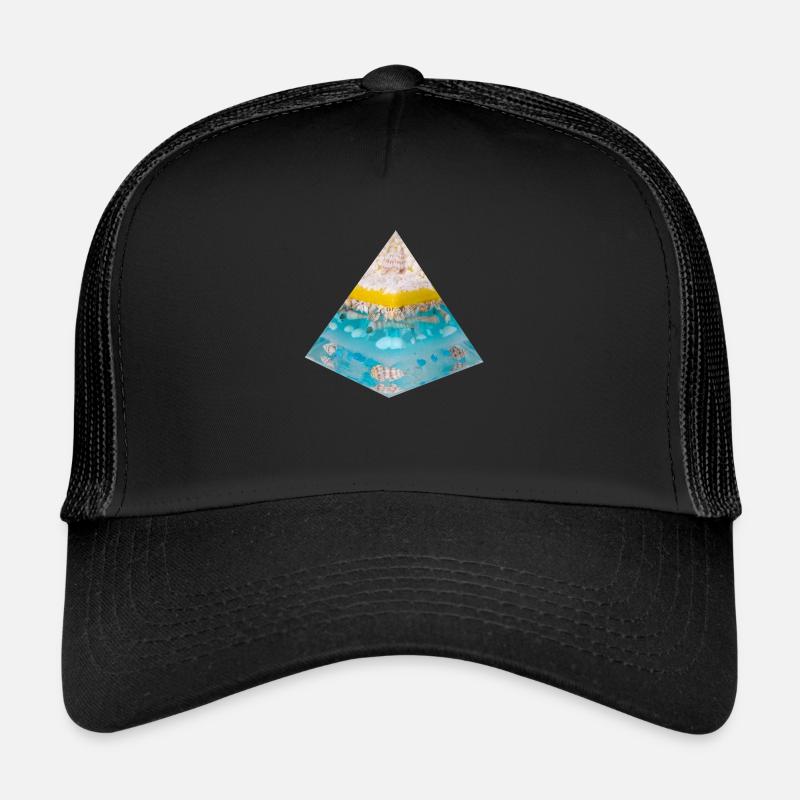 Stimme des Meeres - Trucker Cap - Schwarz/Schwarz
