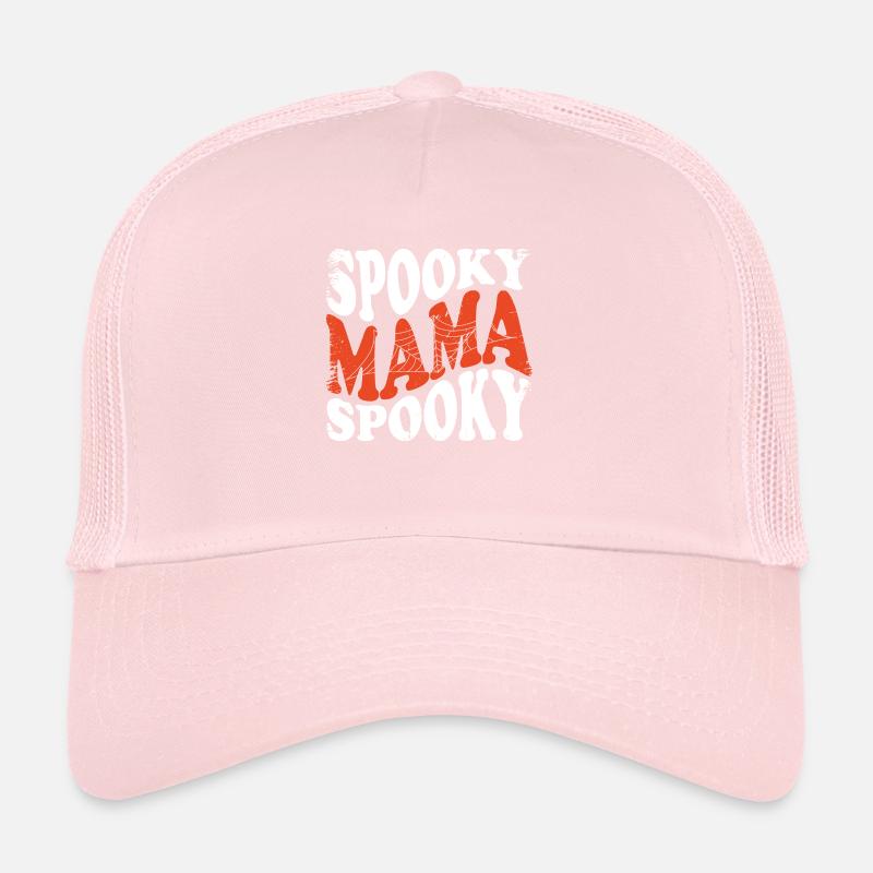 Spooky Mama Retro Halloween Ghost Witchy Spooky Casquette trucker 