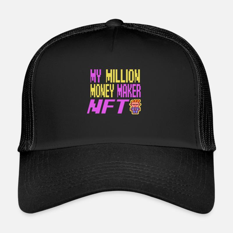 Million Money Maker funny NFT Cryptocurrency Trucker Cap