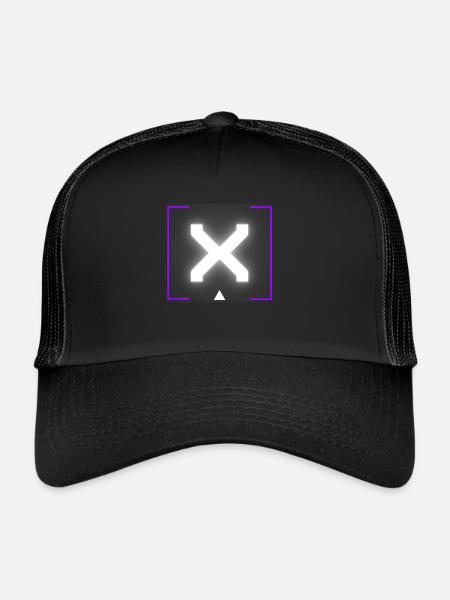 Letter "X" - Trucker Cap - black/black - Front